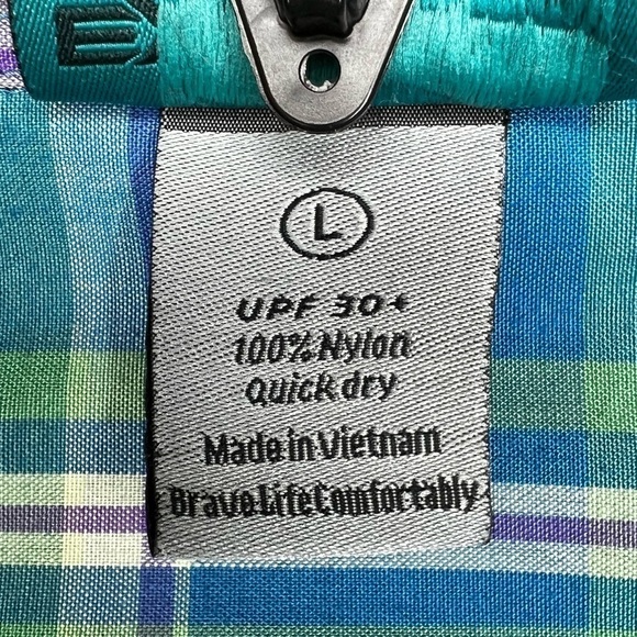 Exterus Outdoor Development Men’s Blue & Green Button Down Long Sleeve Shirt - L - Picture 8 of 9